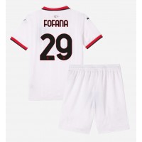 Dres AC Milan Youssouf Fofana #29 Preč pre deti 2024-25 Krátky Rukáv (+ trenírky)